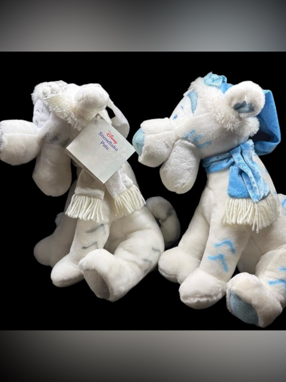Disney White & Light Blue Snowflake Pals Plush Tiger Pair